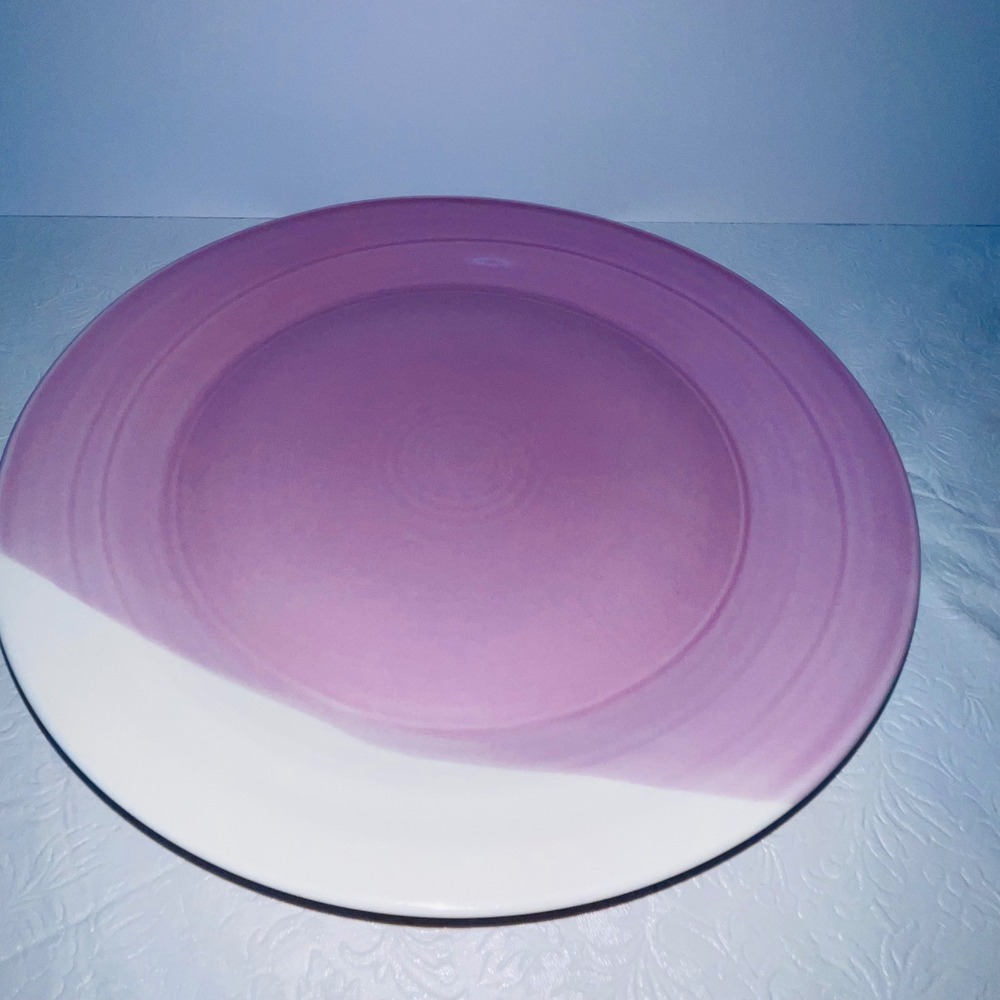 Royal Doulton 1815 Dinner Plates Lilac Purple White Dipped Porcelain Set of 3